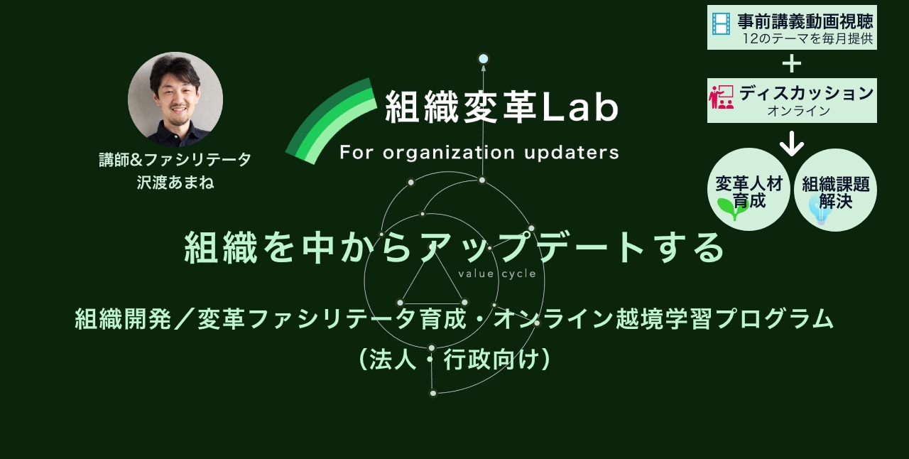 DX／組織変革ファシリテータ育成・オンライン・越境学習プログラム 組織変革Labイメージ